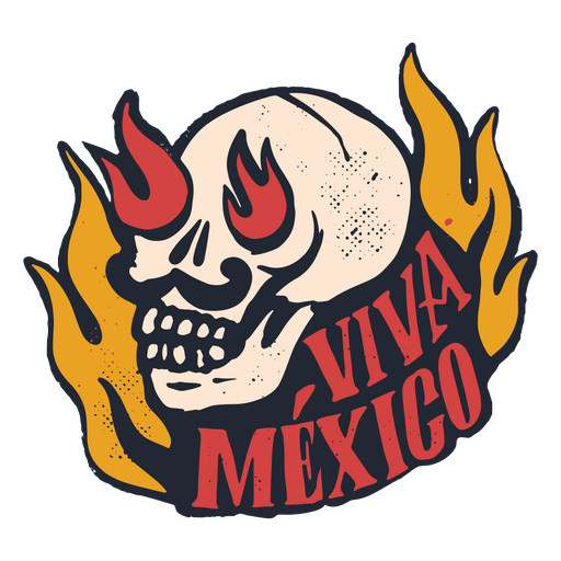 Insignia de cita tradicional de Viva México Diseño PNG