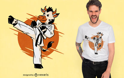 Karate-Kuh-T-Shirt-Design