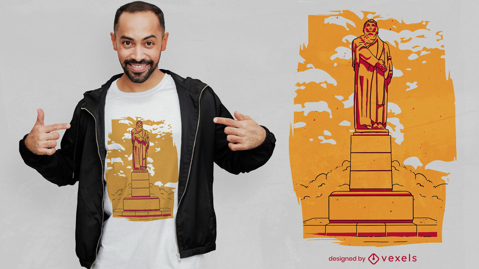 Monument-Skulptur-T-Shirt-Design