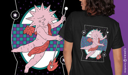 T-Shirt-Design mit mystischem Engel