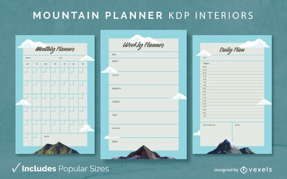 Modelo de diário de montanha KDP design de interiores