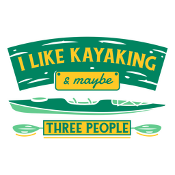 Kajak lustiges Zitat-Abzeichen PNG-Design