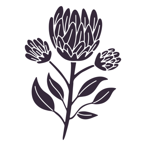 Cactus flower cut out PNG Design