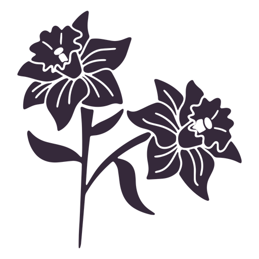 Orchid cut out flower PNG Design