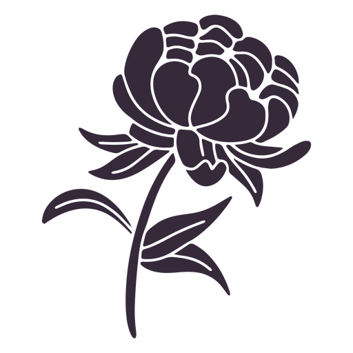 Peony cut out flower PNG Design