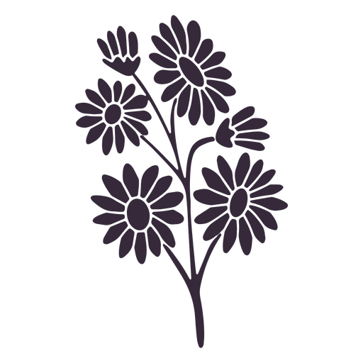 Daisies cut out flowers PNG Design