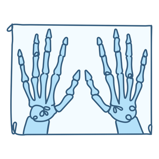 Icono médico de manos de rayos x