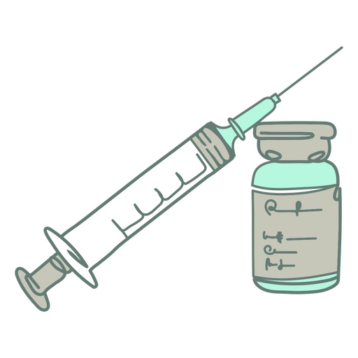 Ícone médico da vacina da seringa Desenho PNG
