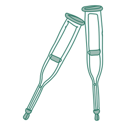 Krücken medizinische Ikone PNG-Design