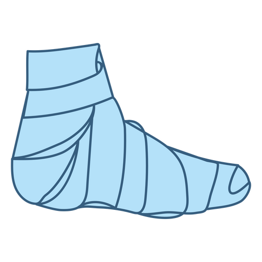Ícone médico do pé enfaixado Desenho PNG