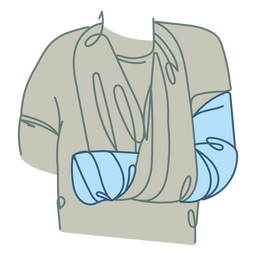 Icono médico de yeso de brazo Diseño PNG