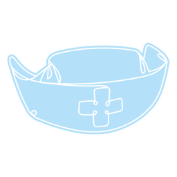 Einfache medizinische Ikone der Krankenschwesterkappe PNG-Design