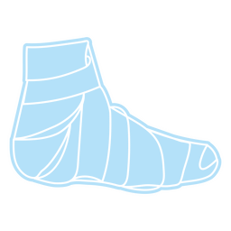 Bandaged foot simple medical icon PNG Design
