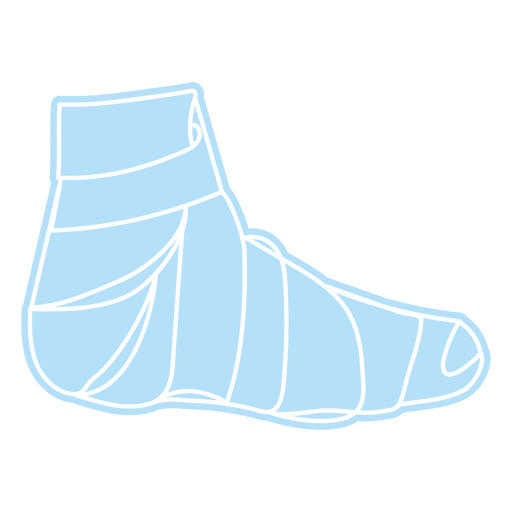 Bandaged foot simple medical icon PNG Design