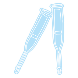Krücken einfache medizinische Ikone PNG-Design