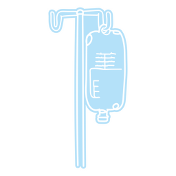 Einfache medizinische Ikone des Serumhalters PNG-Design