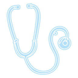 Icono médico simple estetoscopio Diseño PNG
