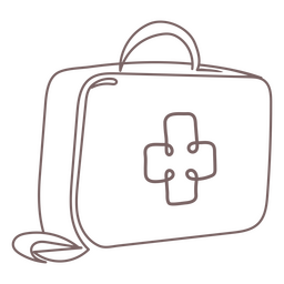 First aid kit continuous line medical icon PNG Design Transparent PNG
