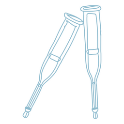 Crutches continuous line medical icon PNG Design Transparent PNG