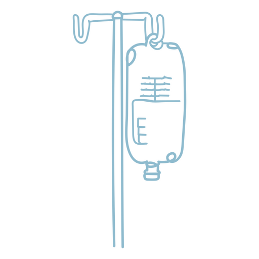 Serum holder continuous line medical icon PNG Design