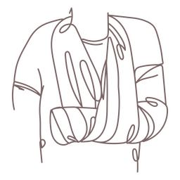 Medical supply cast continuous line icon PNG Design Transparent PNG