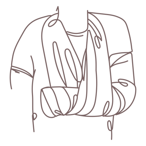 Medical supply cast continuous line icon PNG Design