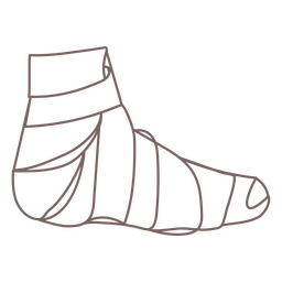 Medical Supply Foot Cast Continuous Line Icon PNG & SVG Design For T-Shirts