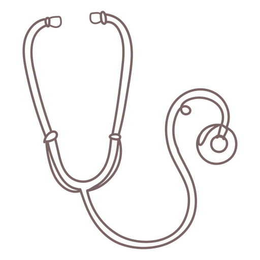 Stethoskop mit durchgehender Linie für medizinische Versorgung PNG-Design