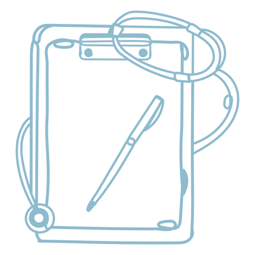 Medical supply note pad continuous line icon PNG Design