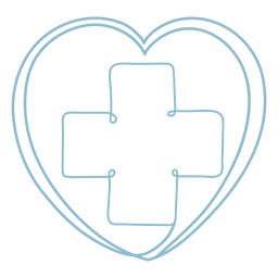 Ícone de linha contínua de coração de suprimentos médicos Desenho PNG Transparent PNG