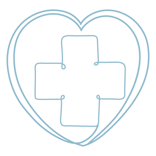Symbol für die durchgehende Linie des Herzens für die medizinische Versorgung PNG-Design