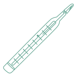 Symbol für durchgehende Linie des Thermometers für medizinische Versorgung PNG-Design