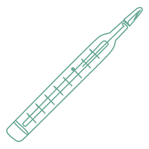 Symbol für durchgehende Linie des Thermometers für medizinische Versorgung