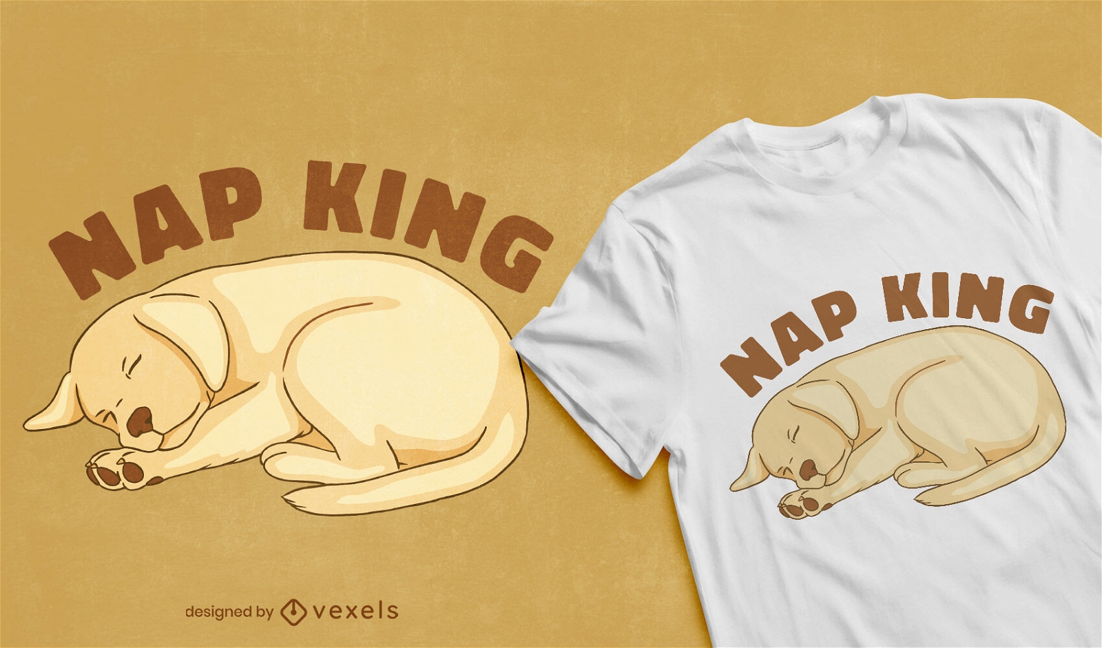 Diseño de camiseta de siesta de cachorro labrador