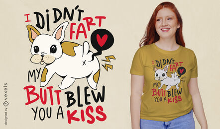 Funny fart french bulldog dog t-shirt design