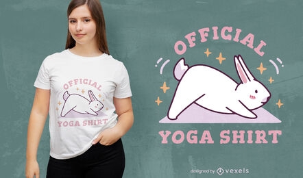 Diseño de camiseta de conejito de camisa de yoga