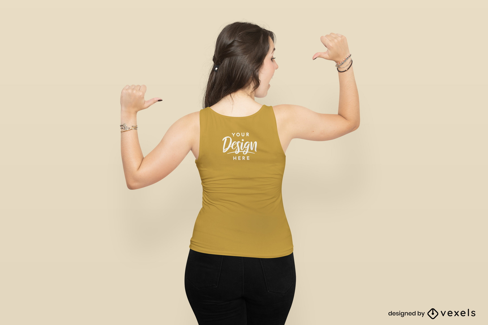 Tanktop-Mockup für weibliches Modell