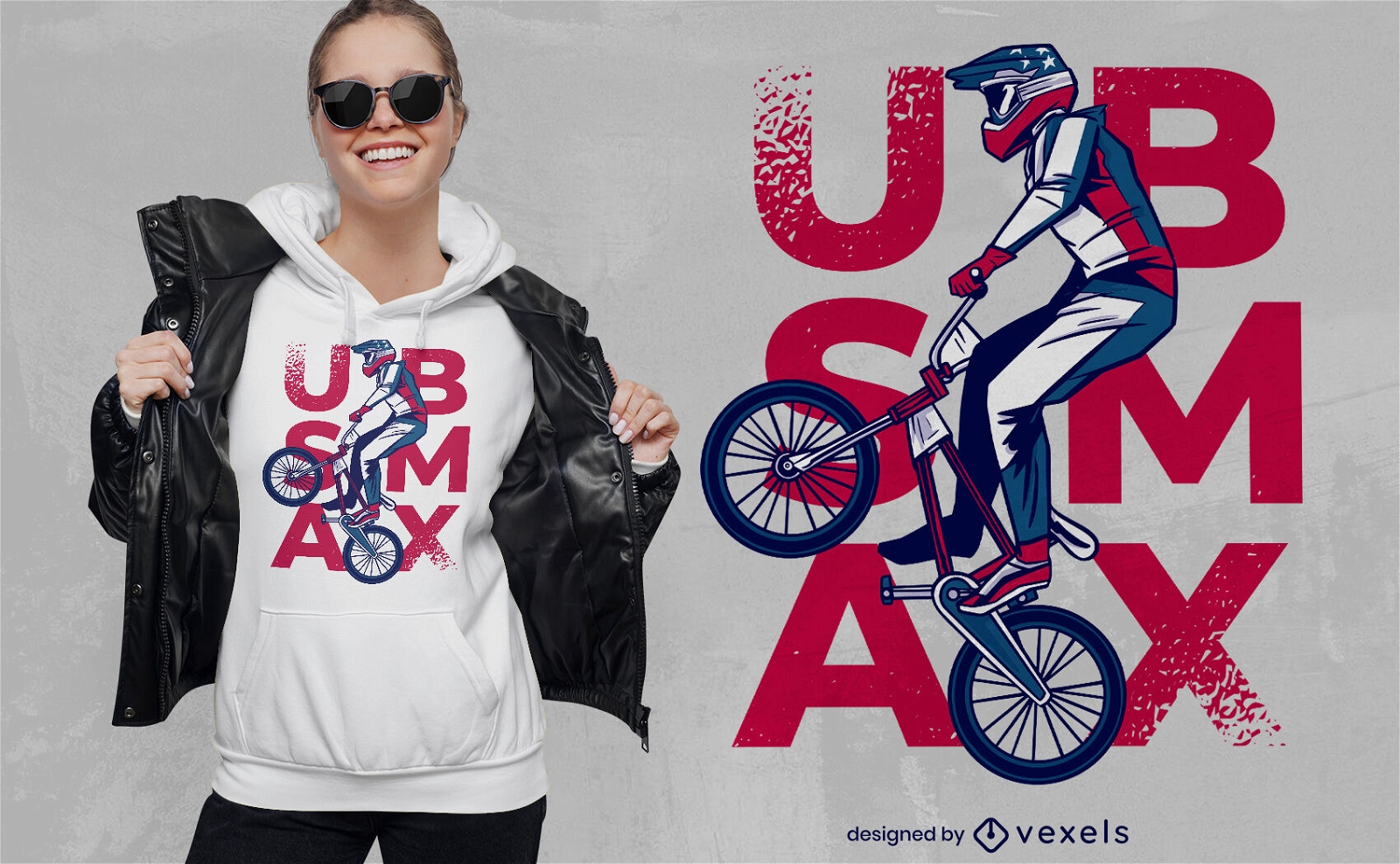 Dise?o de camiseta de deportes extremos BMX de EE. UU.