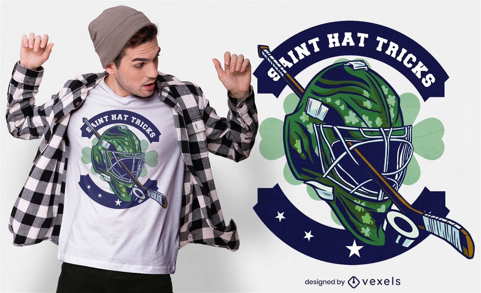 St. Patrick&#39;s Day Hockey-Zitat-T-Shirt-Design