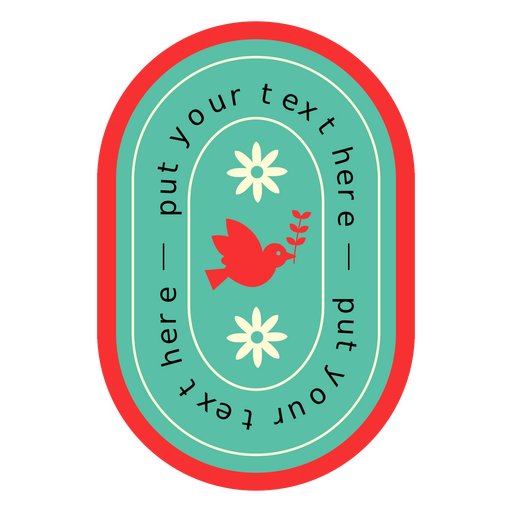 Dove editable badge PNG Design