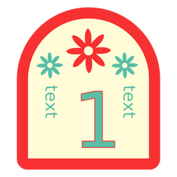 Number one editable badge PNG Design