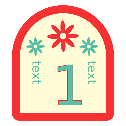 Number one editable badge