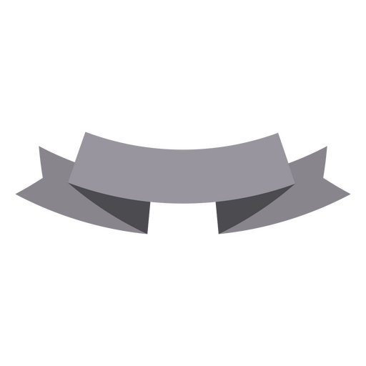 Ribbon flat grey PNG Design