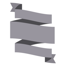 Ribbon flat color grey PNG Design