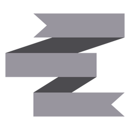 Ribbon flat grey label PNG Design