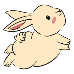Coelho pulando animal fofo Desenho PNG