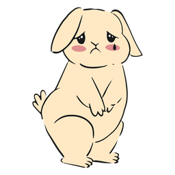 Bunny sad cute animal PNG Design