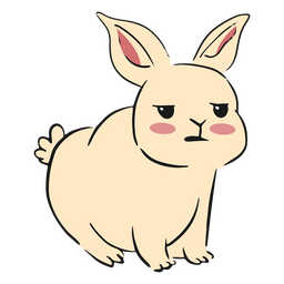 Bunny bothered cute animal PNG Design