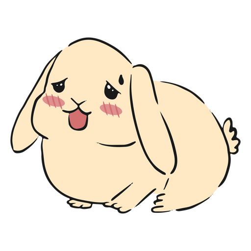 Bunny worried cute animal PNG Design