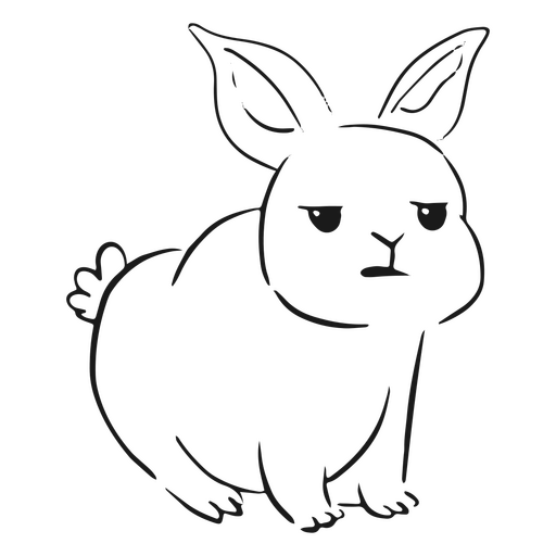 Bunny bel?stigt einfaches Tier PNG-Design